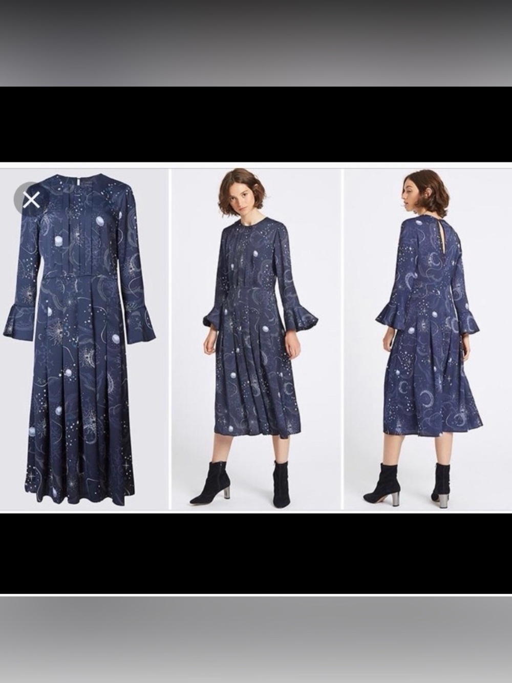 Marks & Spencer RARE blue constellation dress sz 6